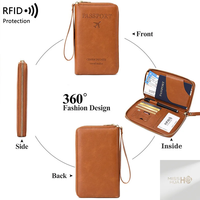 Безопасность и безопасность: RFID-кошелек для паспорта с защитой от кражи для путешествий