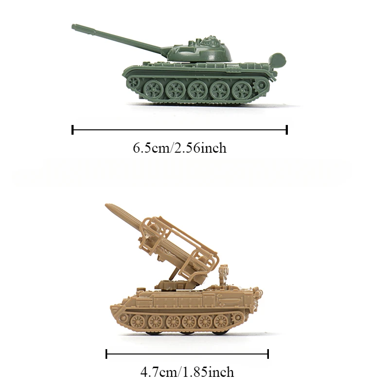 1/144 1/144 China 59 Tank Sam-6 Anti-aircraft Missile 4D Assembly Sand Table Model 4pcs/set