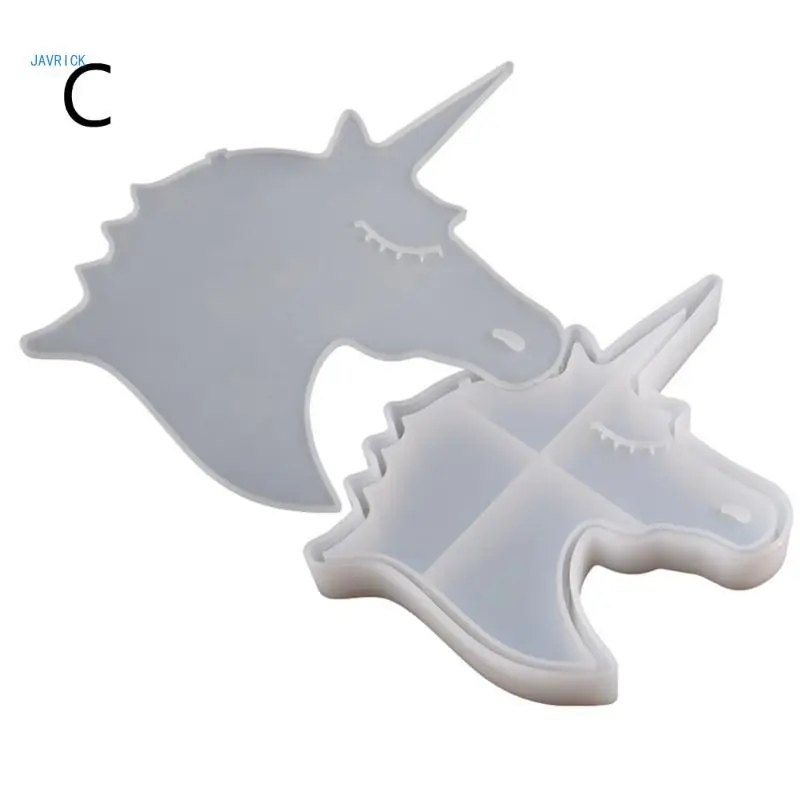 Tirelire licorne en Silicone, moule d'ornements Table, boîte rangement, moule en résine