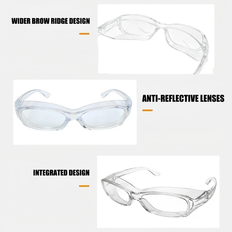 Clear Protective Glasses With Anti Fog Coating And Light Filter Goggles For Office Use Cycling And Daily Wear