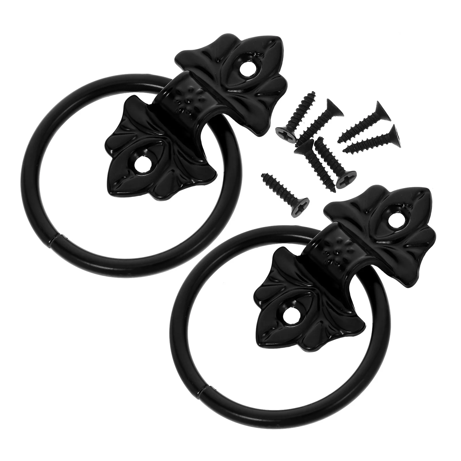 

2Pcs Circle Drop Ring Drawer Pulls Vintage Style Zinc Alloy Cabinet Handles Replacement Furniture Hardware Dresser Pulls