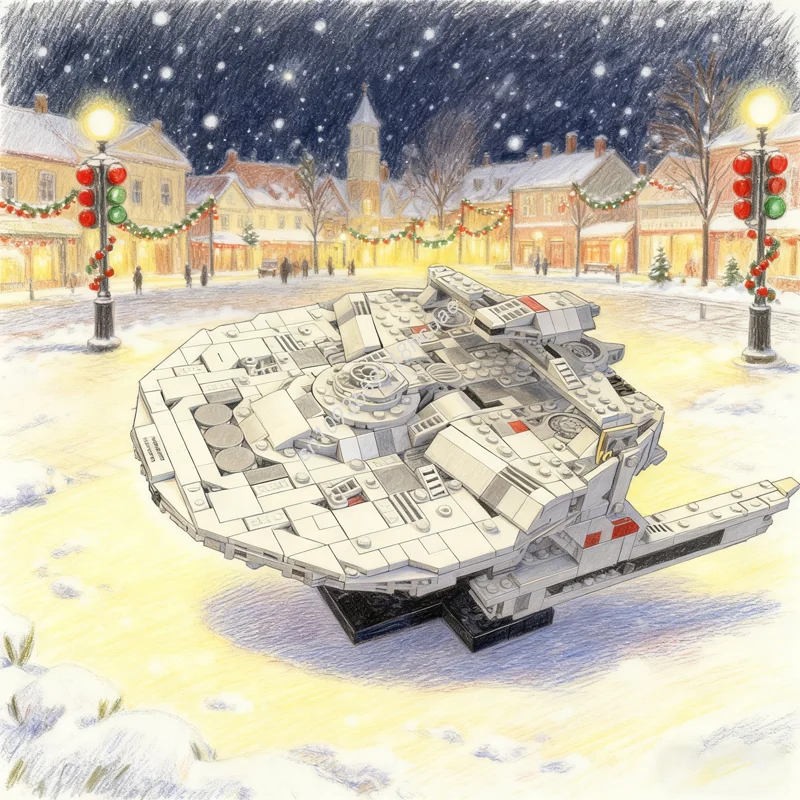 

773 шт. MOC USS Reliant NCC Midi Scale Icons Модель Строительные блоки Игрушка Сборка Рождественский подарок Конструкция DIY Творческая идея