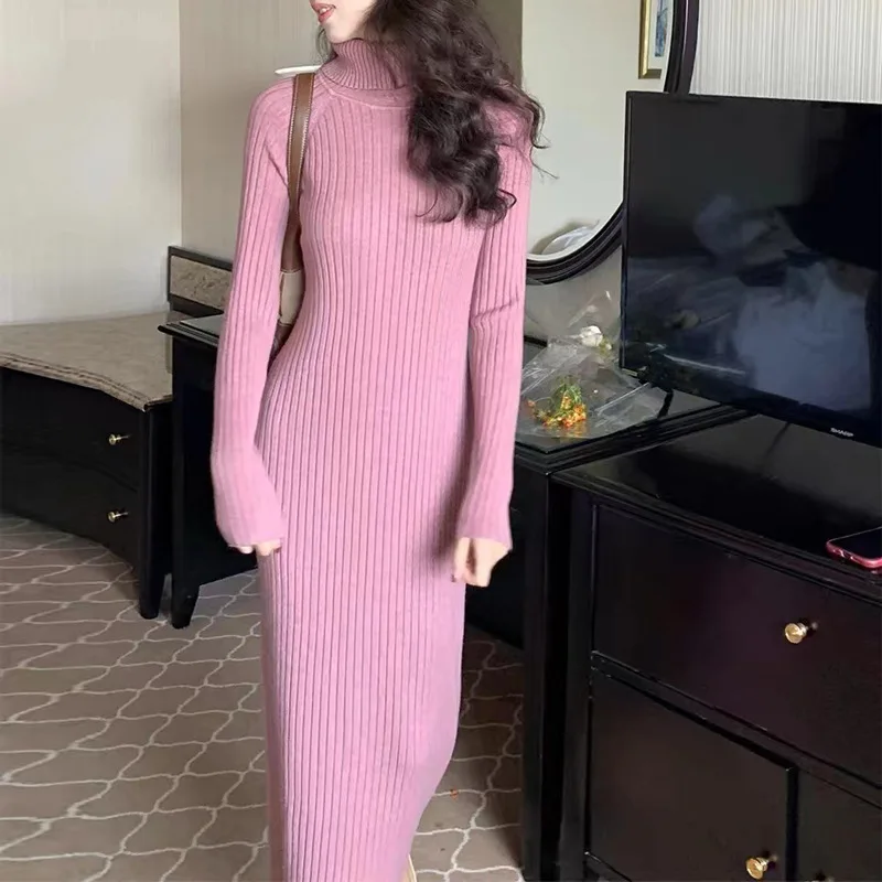 Dresses Womens Dress Clothes For Woman Satin Slip Sexy See-Through Slim-Fit Thigh-High High-Slit Clubwear Ruched Sensual Soiree