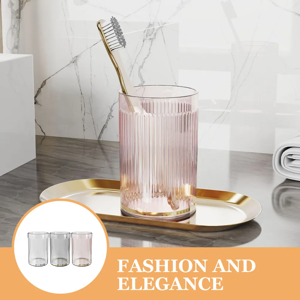 

3Pcs Lightweight Pet Toothbrush Storage Cup Mouthwash Cup Bathroom Tumbler Travel Friendly Elegant Decor Essential