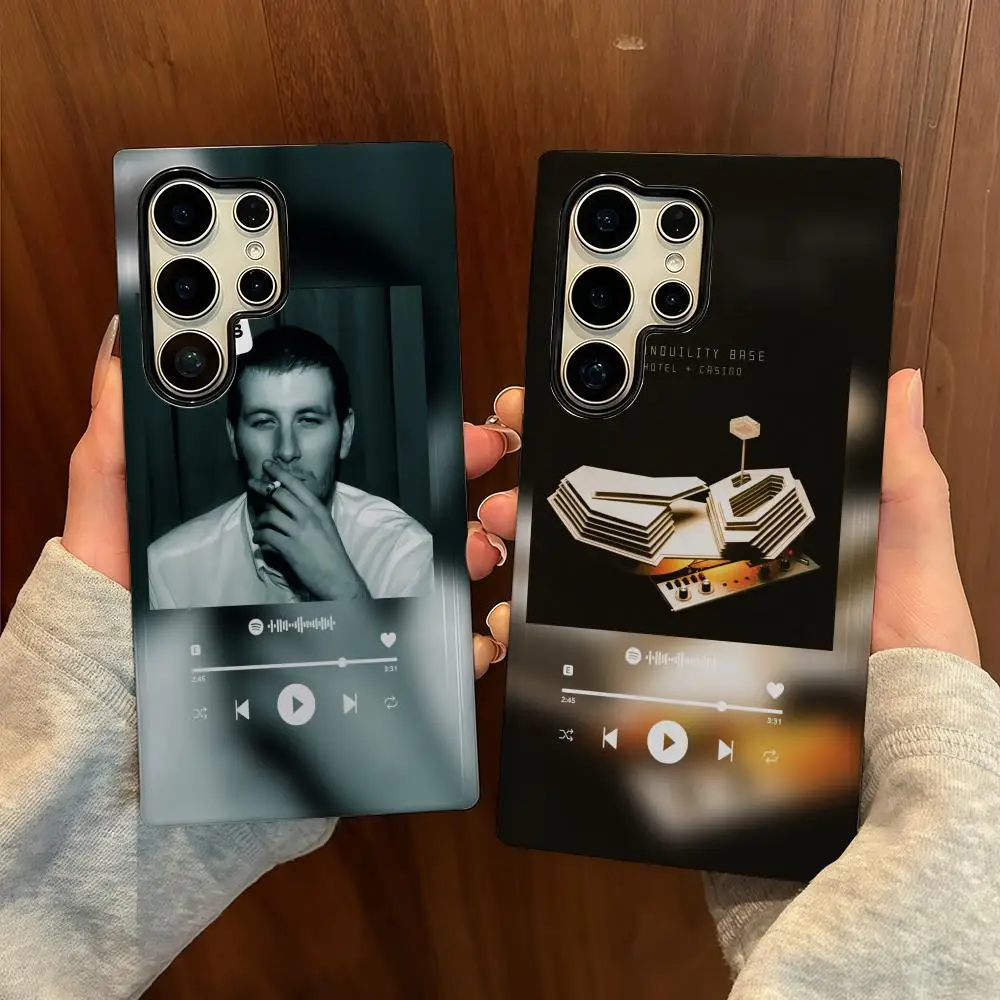 

Чехол для телефона A-Arctic M-Monkeys для Samsung S25, пленочный корпус, роскошный GalaxyS24Ultra 23plus S22 21 A56 36 26 16, двухслойный чехол