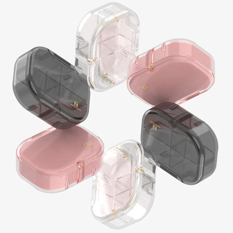 Pill Cases Splitters Plastic Portable Medicine Box Mini Sealed Magnetic Suction Portable Medicine Box Moisture Proof Pastillero