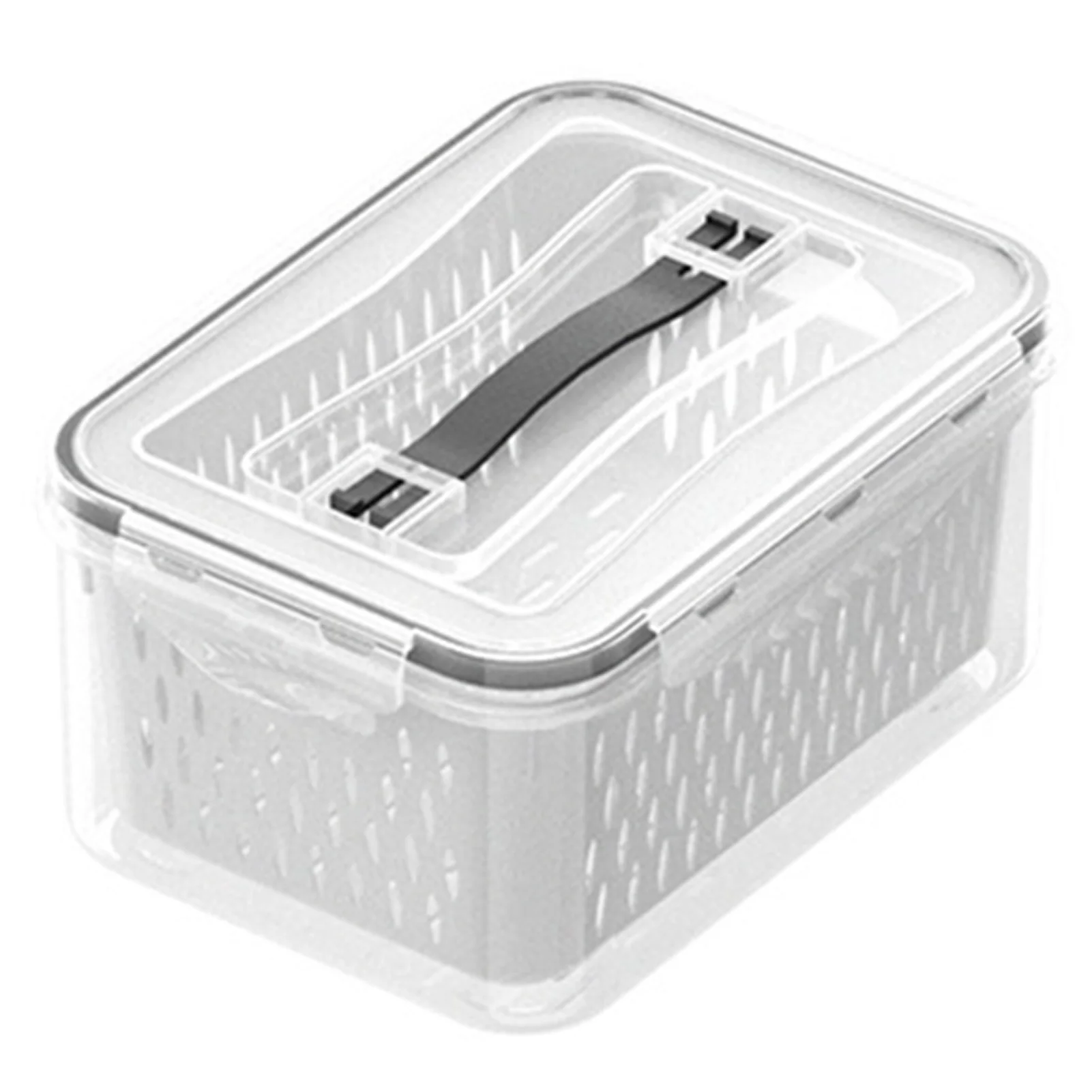 Multi-Layers Freezer Storage Box Drainage Basket Food Storing Organizer for Home Kitchen Refrigerator