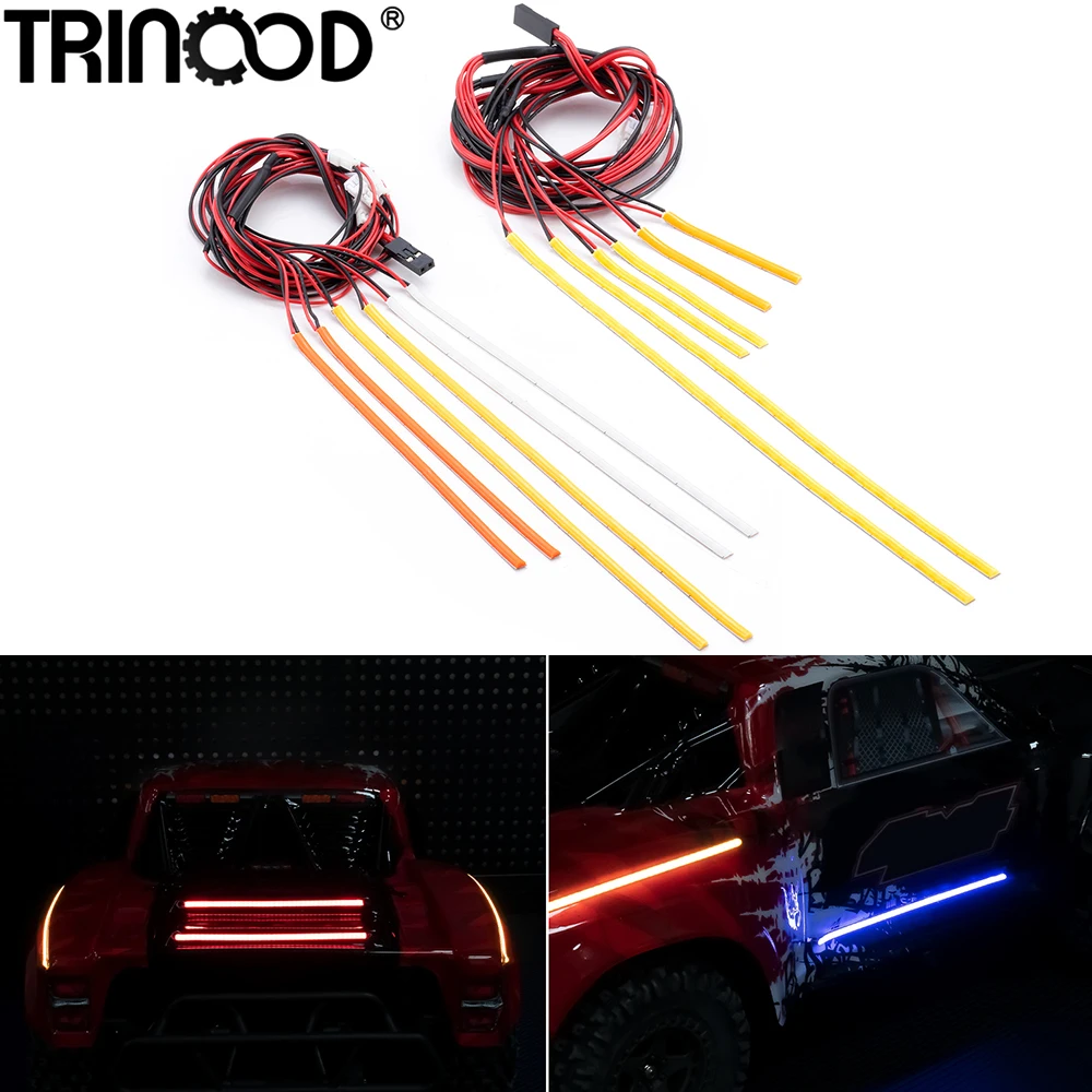 TRINOOD RC Car Front/Rear/Side LED Lights Lamp Spotlight Nightlights for 1/10 A-RRMA SENTON Upgrade Parts