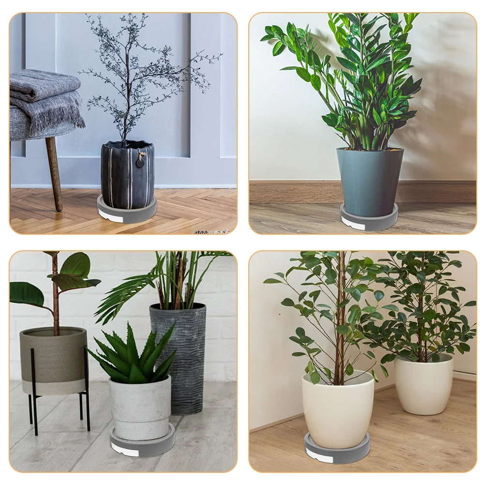 

Plant Cart Heavy Duty Rolling Stand with Wheels Gray 30cm Outer 26cm Inner Flowerpot Tray Trolley Caster Planter Base Garden