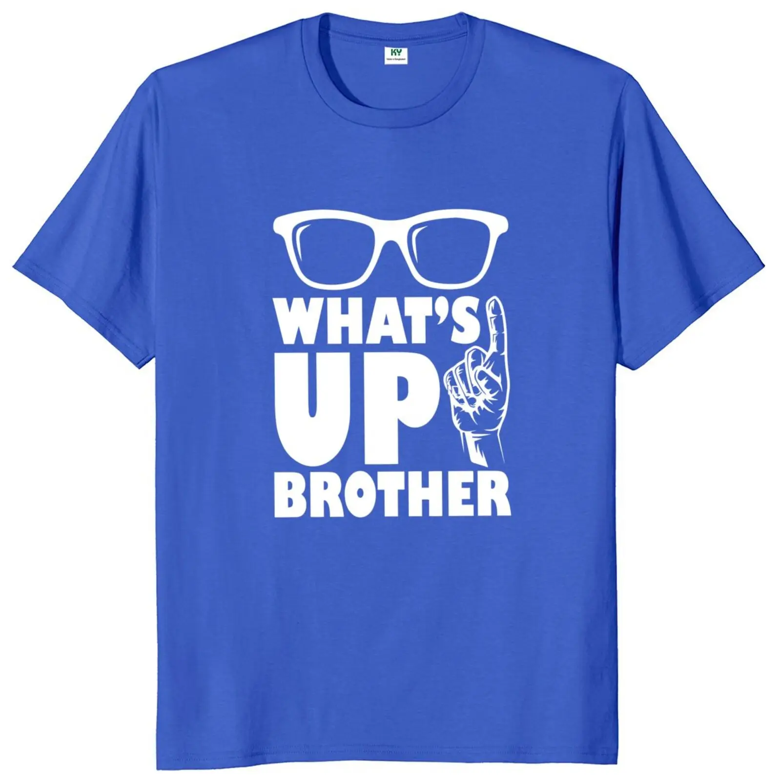 What's Up Brother 밈 티셔츠, 재미있는 팝 트렌드, Y2k 반팔, 100% 코튼, 부드러운 캐주얼 O넥 티, EU 사이즈