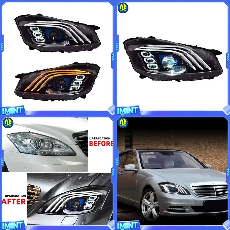 YU GUANG LED Headlamp for S300 S350 Models W221 2006-2012 Plug-and-Play Auto DRL Upgrade 6000k Headlights