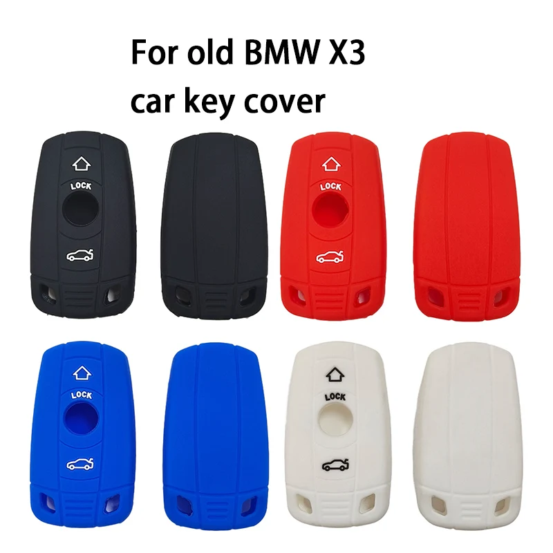 

Silicone Skin Key Fob Cover Case Shockproof Key Cover For Old BMW X3 Smart 2-Button Key Cover 5 Series X5 E90