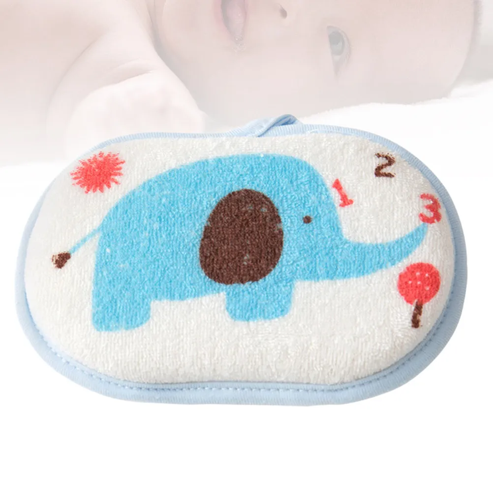 

Baby Bath Sponge Blue Cotton Sponge Material Soft For Sensitive Skin Newborn Toddler Kids Shower Essential Bathing Tool