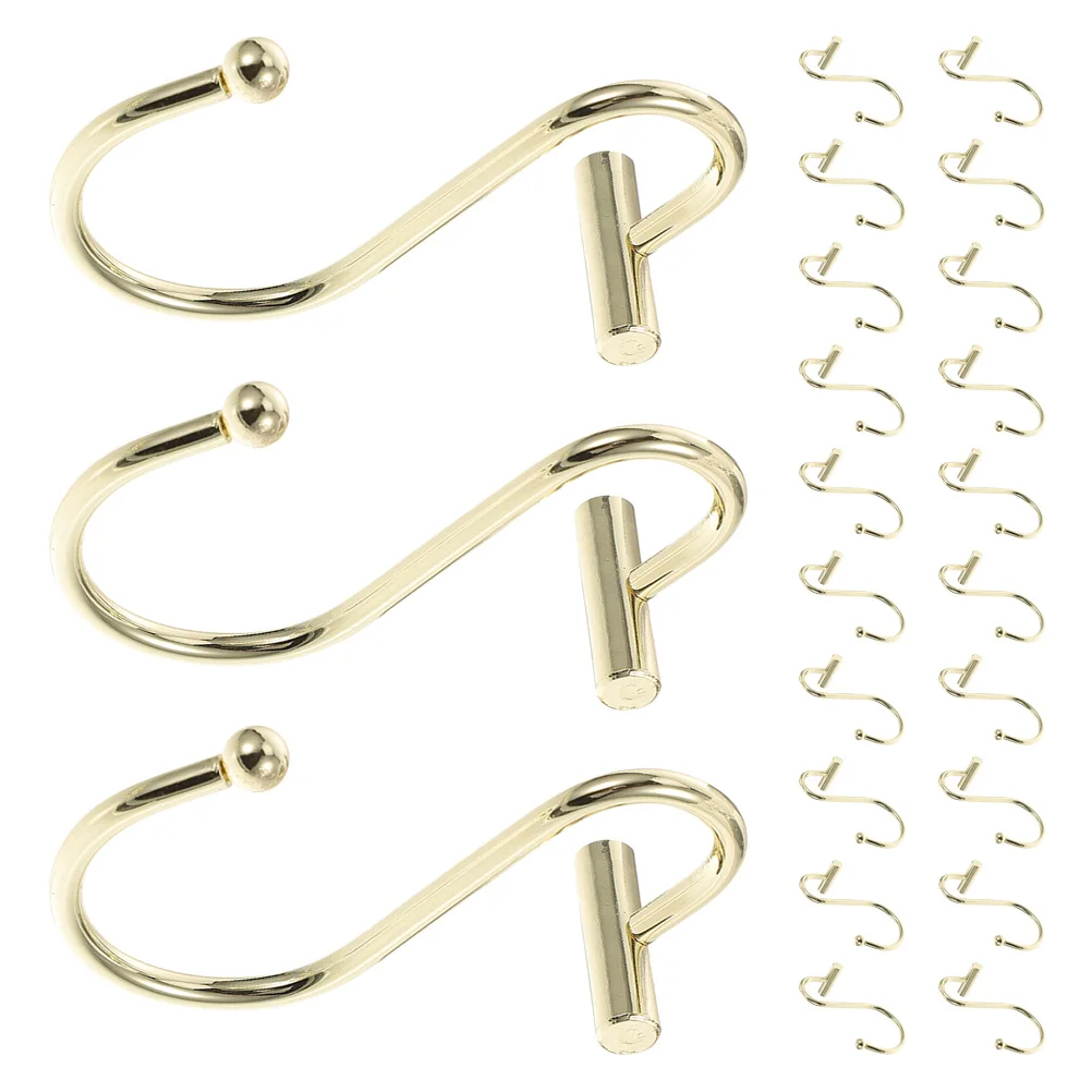 

24 Pcs Shower Curtain Hook Large Hooks Bathroom for Rod Modern Decorative Hangers Holders Live Rings