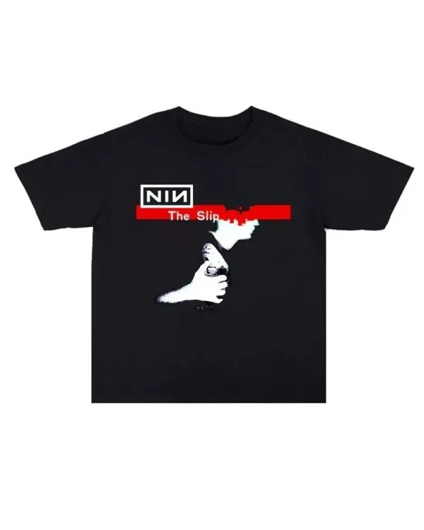 Nine Inch Nails NIN The Slip Album Industrial Rock Band Graphic T-Shirt Cotton Men Women Streetwear Tee