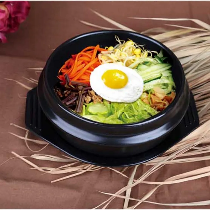 NEW Classic Korean Cuisine Sets Dolsot Stone Bowl Pot for Bibimbap Ceramic Soup Ramen Bowls With Professional Packing Ceramic