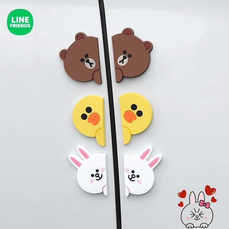 LINE FRIENDS Brown Cony Sally Cartoon Fridge Magnets Creative Split Magnetic Sticker Cute Refrigerator Decor Kitchen Accessories