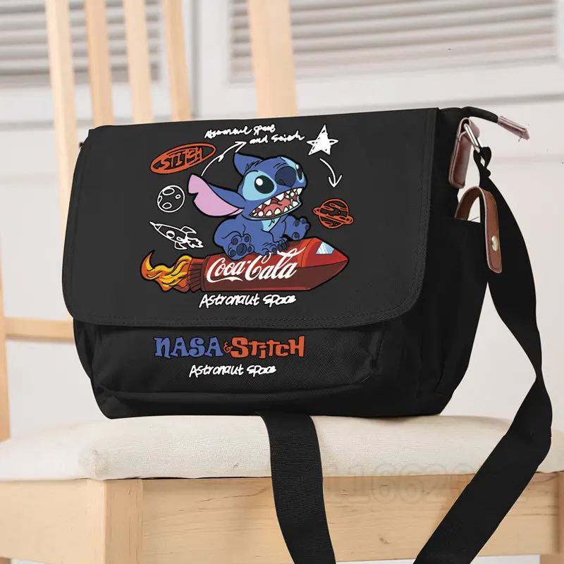 Disney Stitch\'s New Messenger Bag Luxury Brand Student Shoulder Bag Large-capacity Multi-functional Men\'s and Women\'s Tote Bag