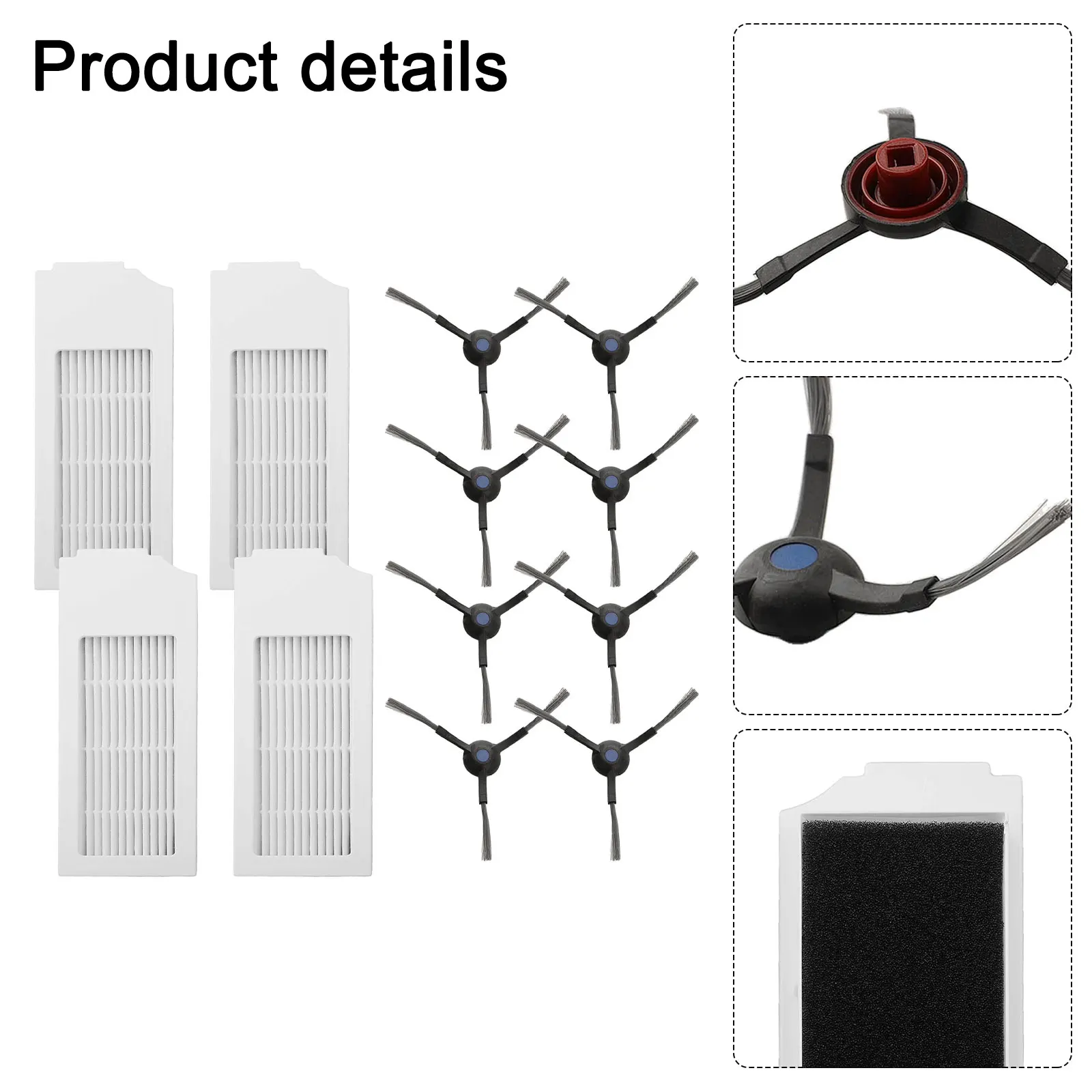 Maintain a healthier home environment with For DEEBOT N20 N20 PLUS N20 PRO PLUS filter and side brush replacements