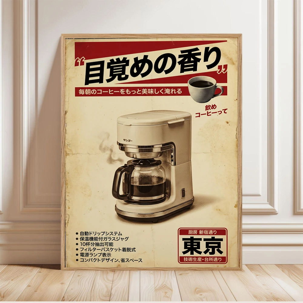Pôster Vintage Japonês em Tons - Japanese Lifestyle Items avaliação e preço
