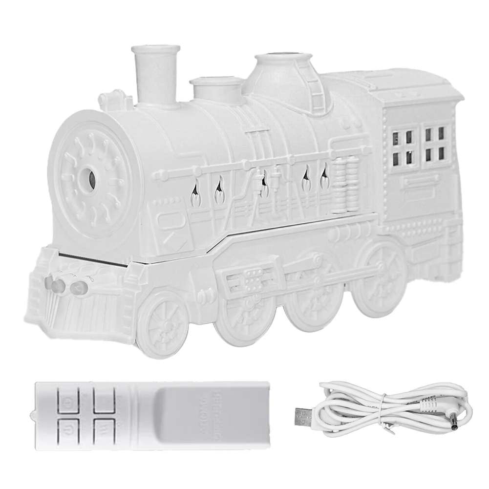 300ml Essential Oil Diffuser in Steam Train Shape Features Automatic Shut Off and Two Spray Modes for Calm Atmosphere