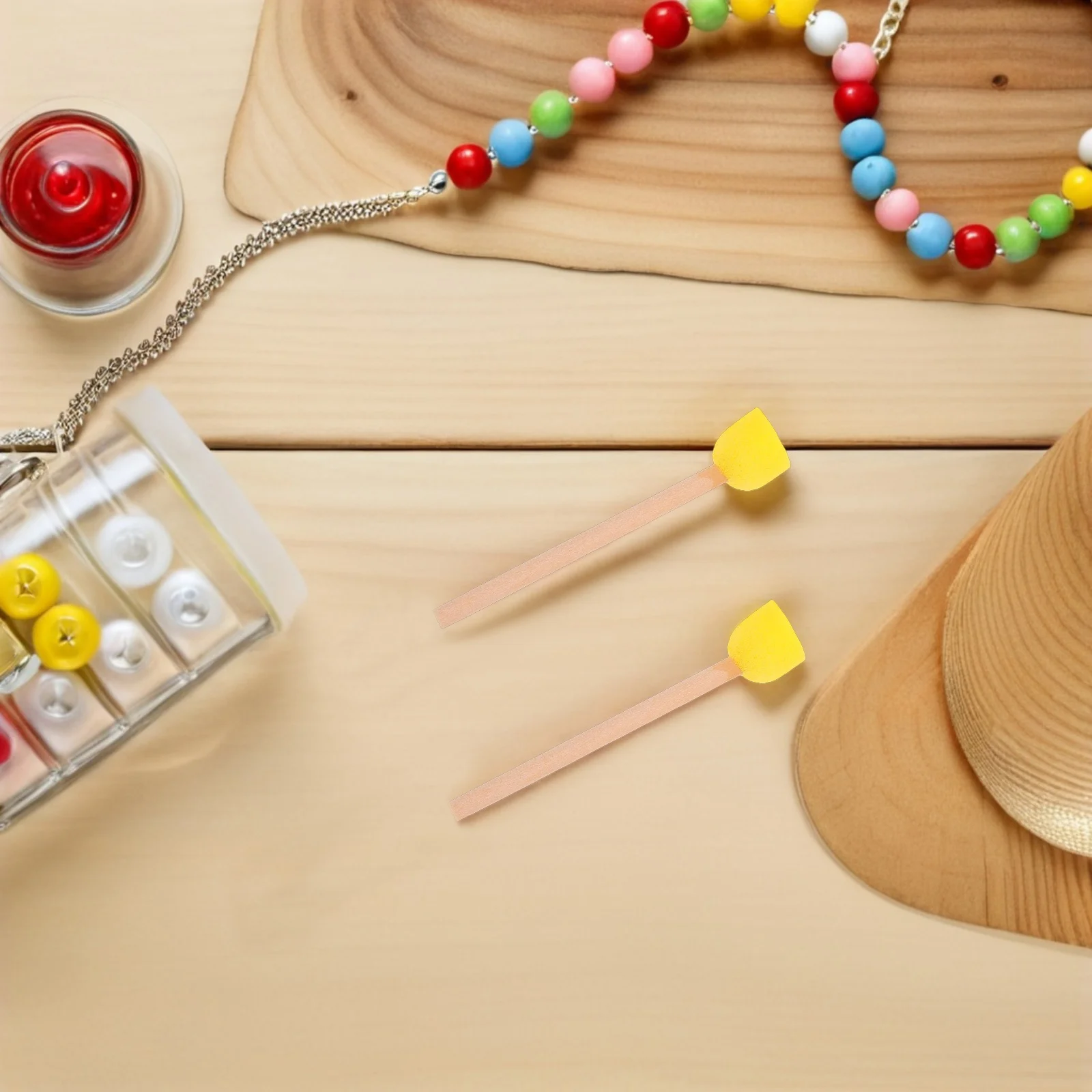 

80 Pcs Round Sponge Brush Artist Children's Craft Paint Brushes Circular Beginner Painting Sponges Artistic Tools Artists