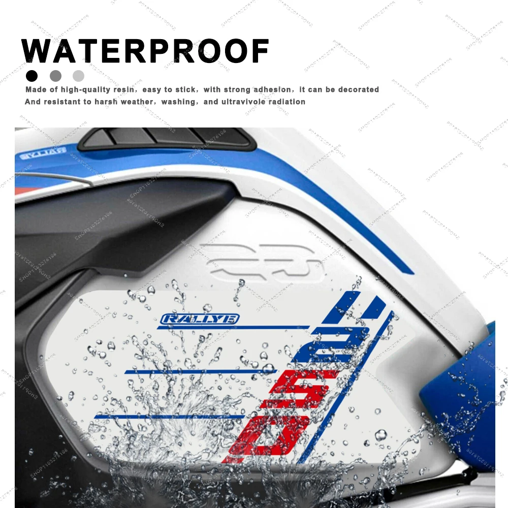 For R1250 gs adventure rallye 2021 3D Resin Tank Grip Side Protector Decals Motorcycle Anti Slip Tank Pad Waterproof Stickers