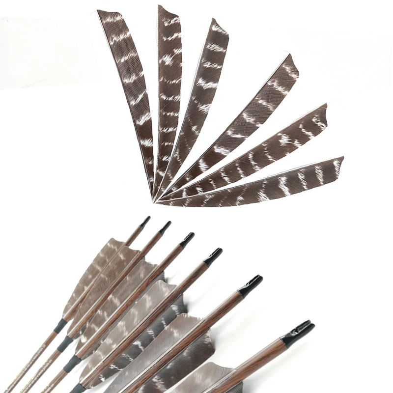 50pcs 4inch 5inch Archery Arrow Feather Right Wing Turkey Real Feather Arrow vanes for DIY  Hunting Tools Shooting Accessories