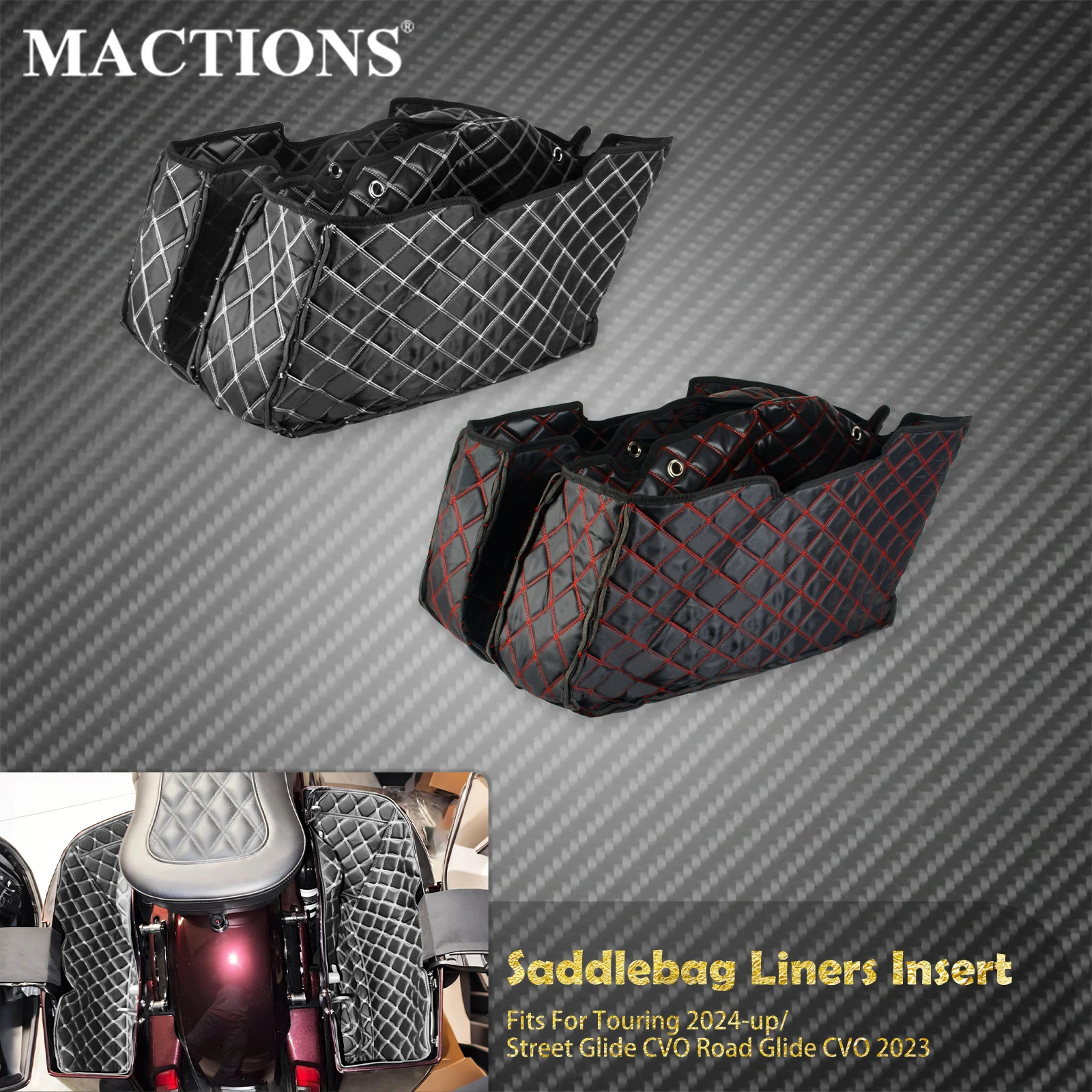 

Motorcycle Saddlebag Liners Bags Carpet Insert For Harley Touring 2024-Up Street Glide CVO 2023 Road Glide CVO 23 FLHXSE FLTRXSE