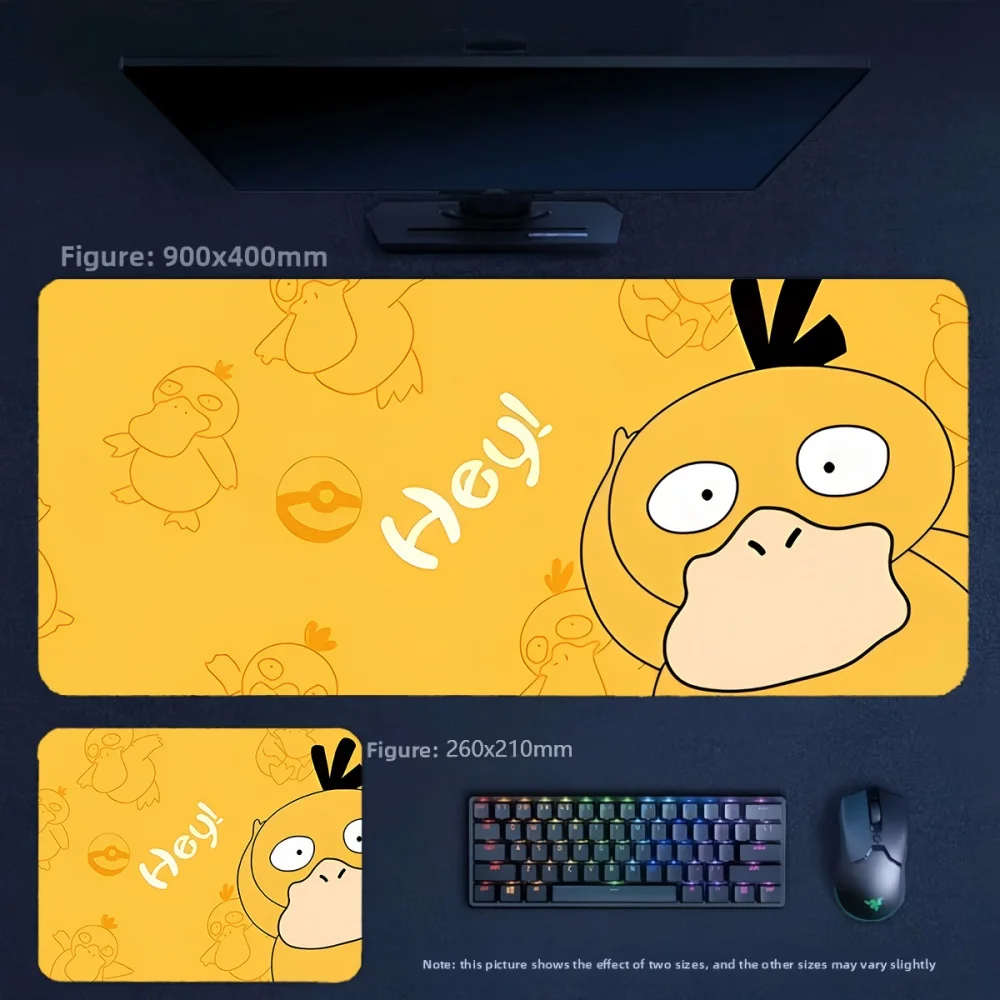 Cartoon Animation Pokémon Duck Printing Series Products Leather Mouse Pad High Quality Large Size Keyboard Pad Student Table Mat