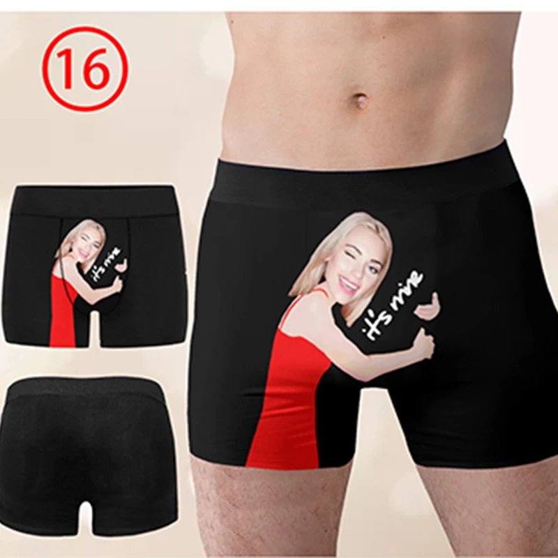 Personalized Photo Gift For Boyfriend/Husband Men's Boxer Underwear Facial Underwear Couple Style Erotic Underwear Underwear