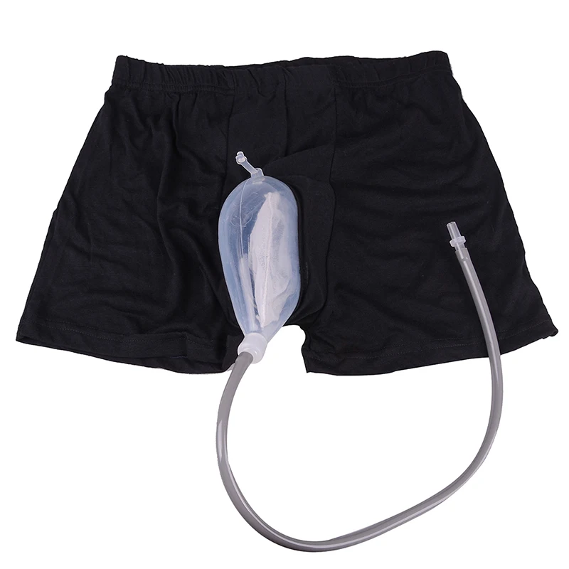 Funil de urina de silicone reutilizável para homens velhos, saco mictório masculino, porta-urina, coletor com cateter, shorts, higiene feminina