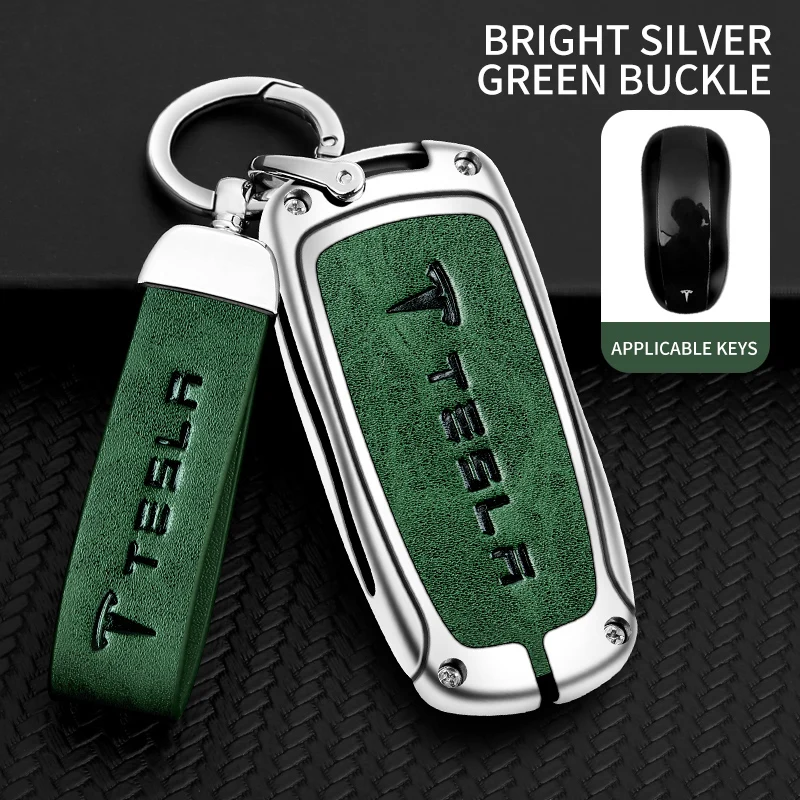 Zinc Alloy Car Smart Remote Key Case Cover Holder Fob For Tesla Model 3 Model S Model Y Model X Protector Keychain Accessories