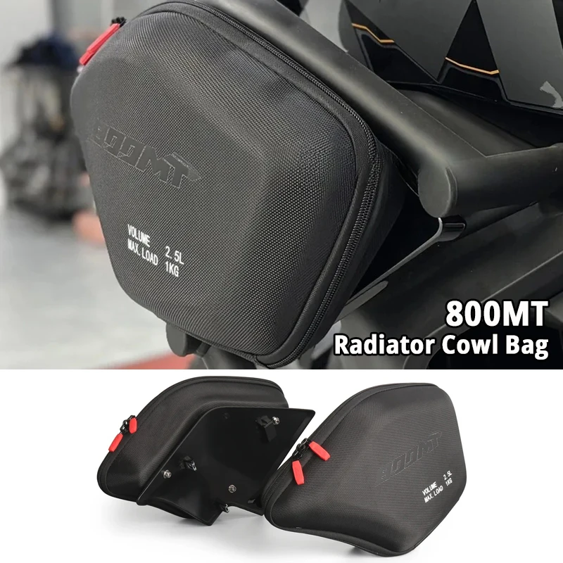Motorcycle Left Right Radiator Cowl Bags Side Fairing Waterproof Tool Bag For Cfmoto 800MT CF 800 MT MT800 2022 2023 2024 2025