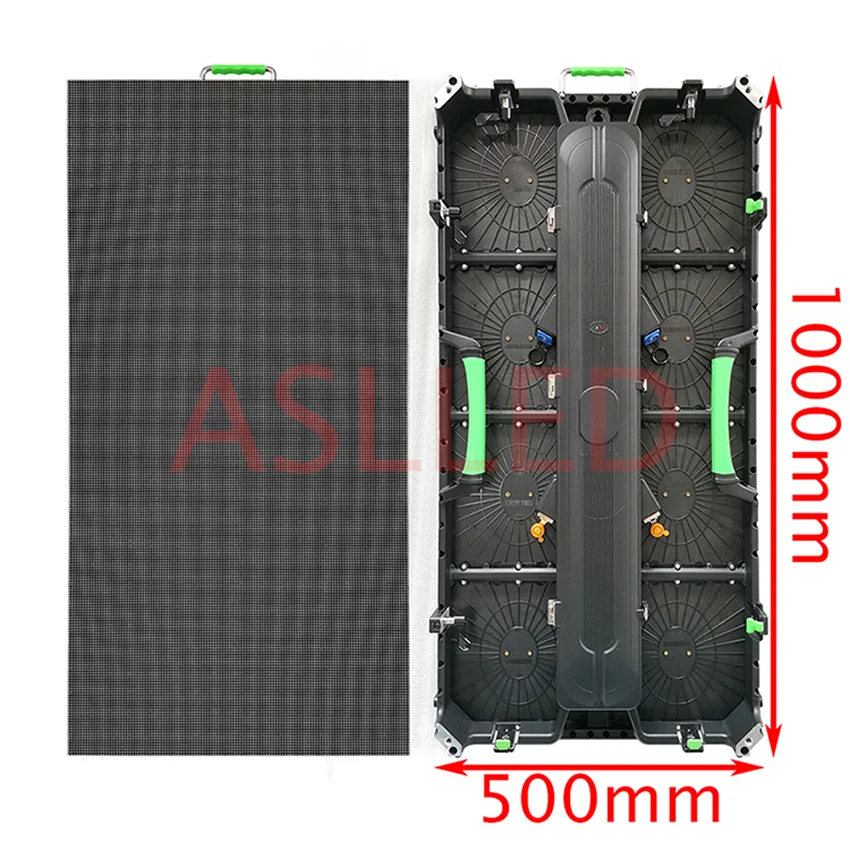 ASLLED 9.84×6.56FT P3.91 Outdoor IP65 Rental LED Video Wall System with Flight Case, Cables Controller for Stage Event Backdrop