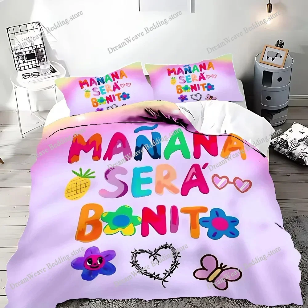 Fashion Manana Sera Bonito Karol G Duvet and Pillowcase Bedding Set for Adults and Kids Boys and Girls Bedroom Decoration Gifts7