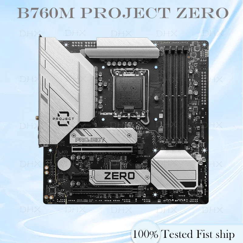 For MSI B760M PROJECT ZERO Motherboard LGA 1700 Intel B760 DDR5 Wi-Fi 6E M-ATX Mainboard 100% Tested Fast Ship