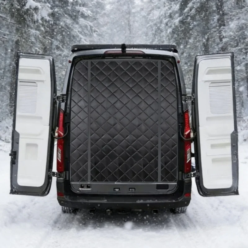 RV Rear Barn Door Thermal Insulated Curtain Tailgate Blind Cover For Fiat Ducato Peugeot Boxer Citroen Relay 2006+ Ram Promaster