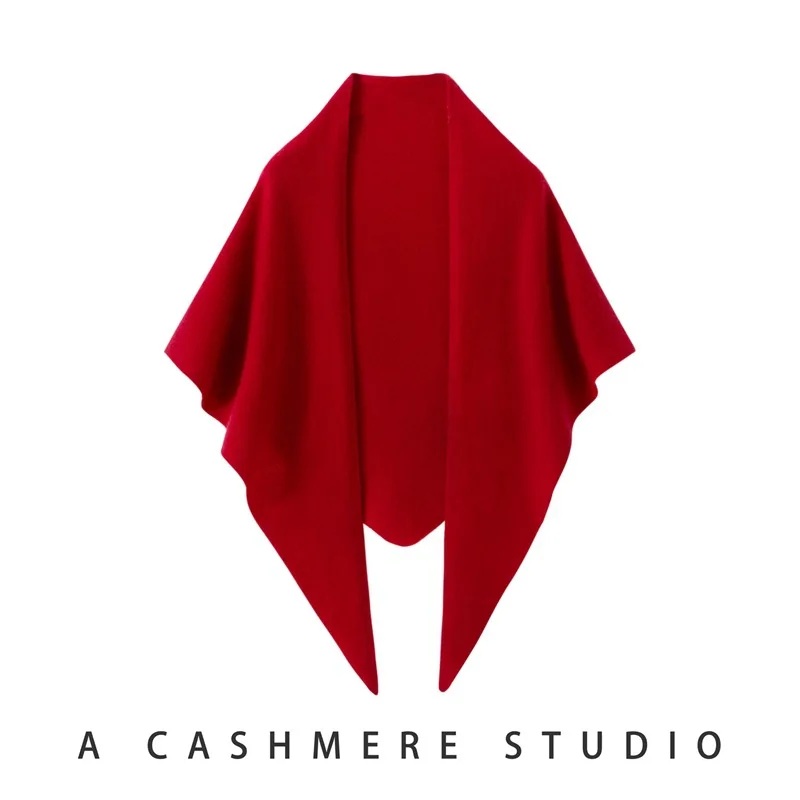 New Womens Cashmere Wool Knit Triangle Shawl Scarf Sleeveless Open Wrap Autumn Winter Warm Neck Warmer Thermal