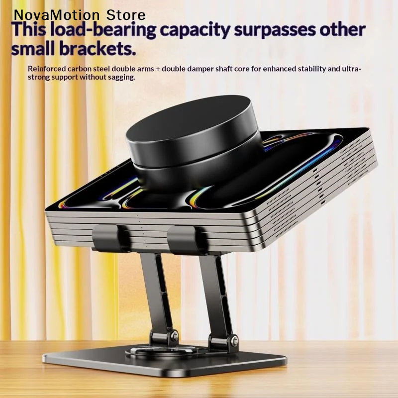[NM]360° Rotatable Tablet Stand Adjustable Foldable Desktop Stand Holder Compatible For 4.7-12 Inch Tablet Phone Laptop Tablet