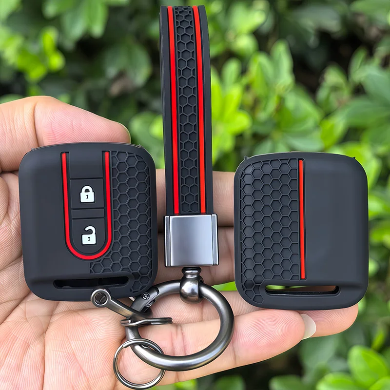 New Remote Car Silicone Key Case For Nissan Qashqai Micra Navara Almera Note 350Z Pathfinder Key Fob Rubber Cover 2 Buttons