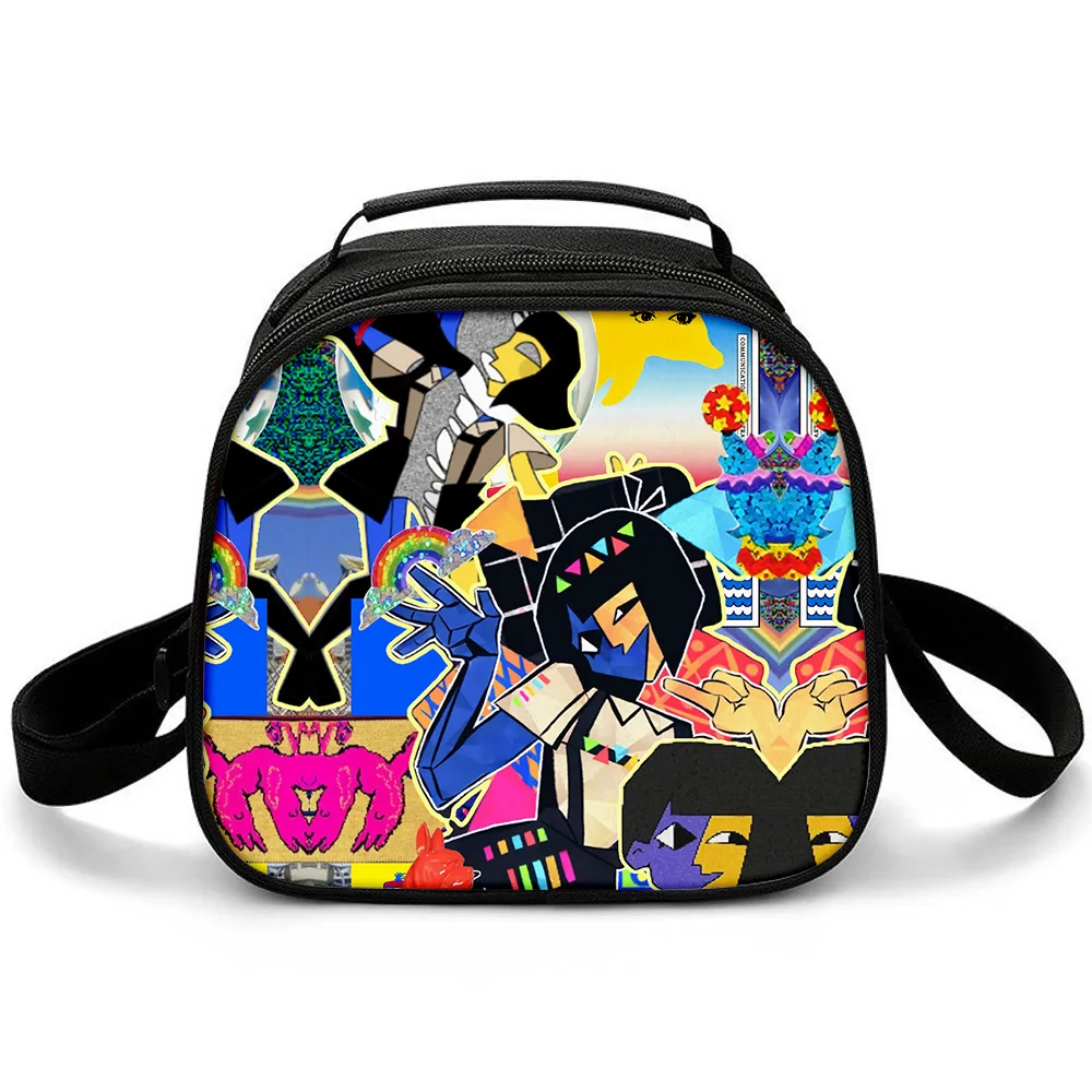 الفاخرة Crossbody ENA حلم شواء نصف دائرة Lunchbox العزل الحراري الغذاء حقيبة الغداء ثلاثية الأبعاد مطبوعة معزول حقائب اليد أكياس الجليد #4