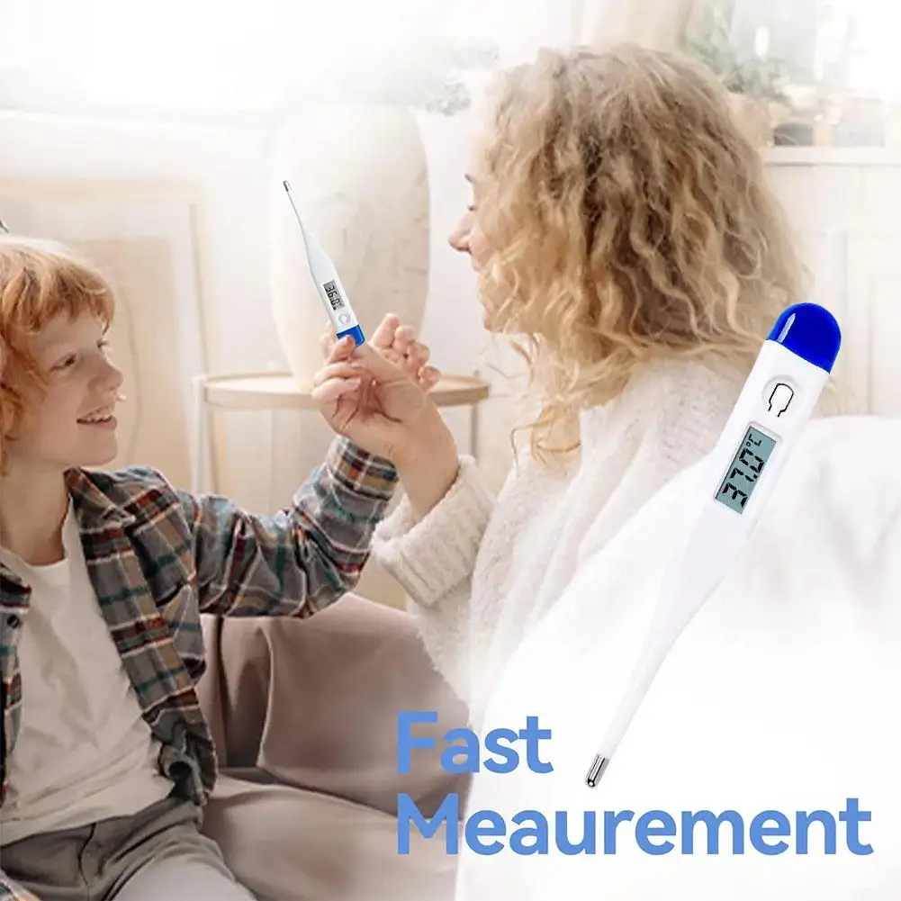 Digital Medical Thermometer Body Fever Electronic Oral Underarm Flexible Tip Fast Read Baby Adult Household Health Monitor