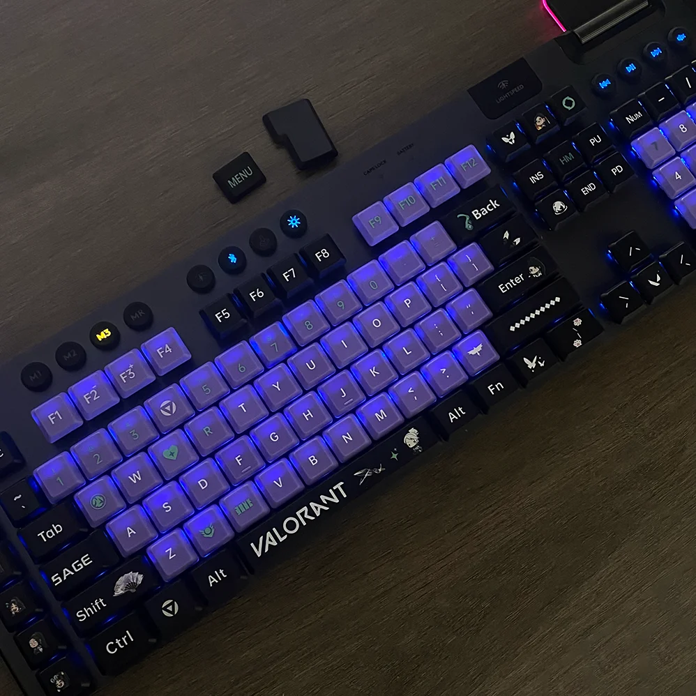 눈부신 업그레이드! 로지텍 G813, G815, G913, G915, G913, G915, TKL RGB 기계식 게이밍 키보드용, 듀얼 컬러 키캡, PBT DIY 키캡 썸네일 3