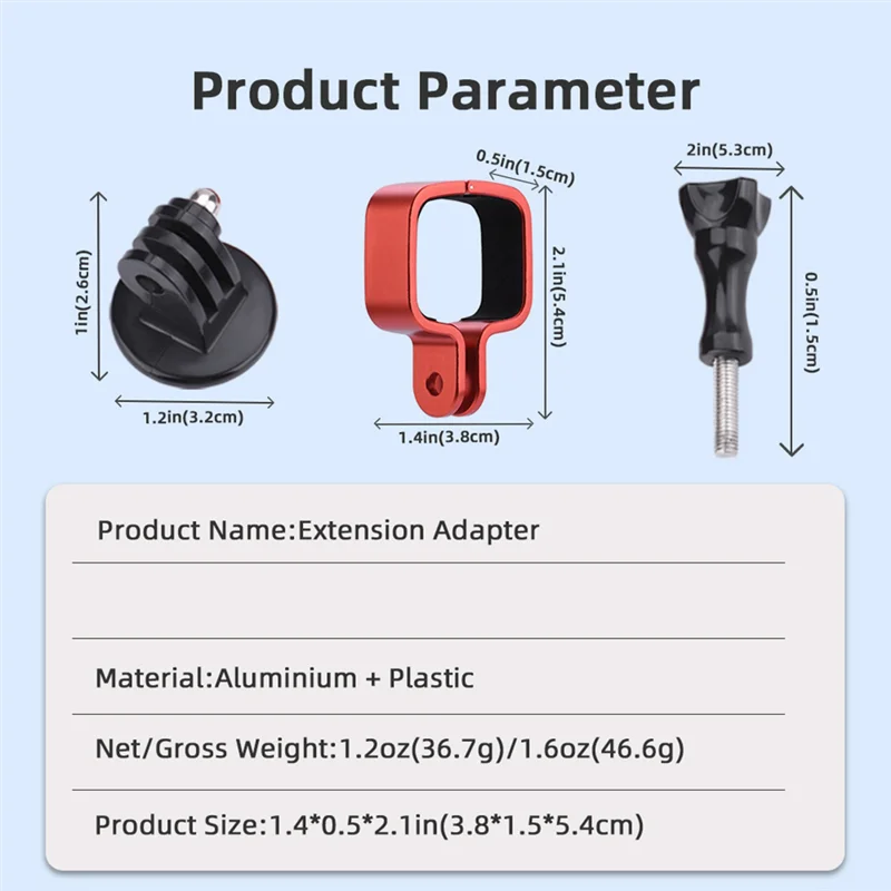 VO-拡張ブラケットフレームアダプター & ネジバックパッククリップ自転車ホルダー DJI OSMO ポケット 3 カメラアクセサリー