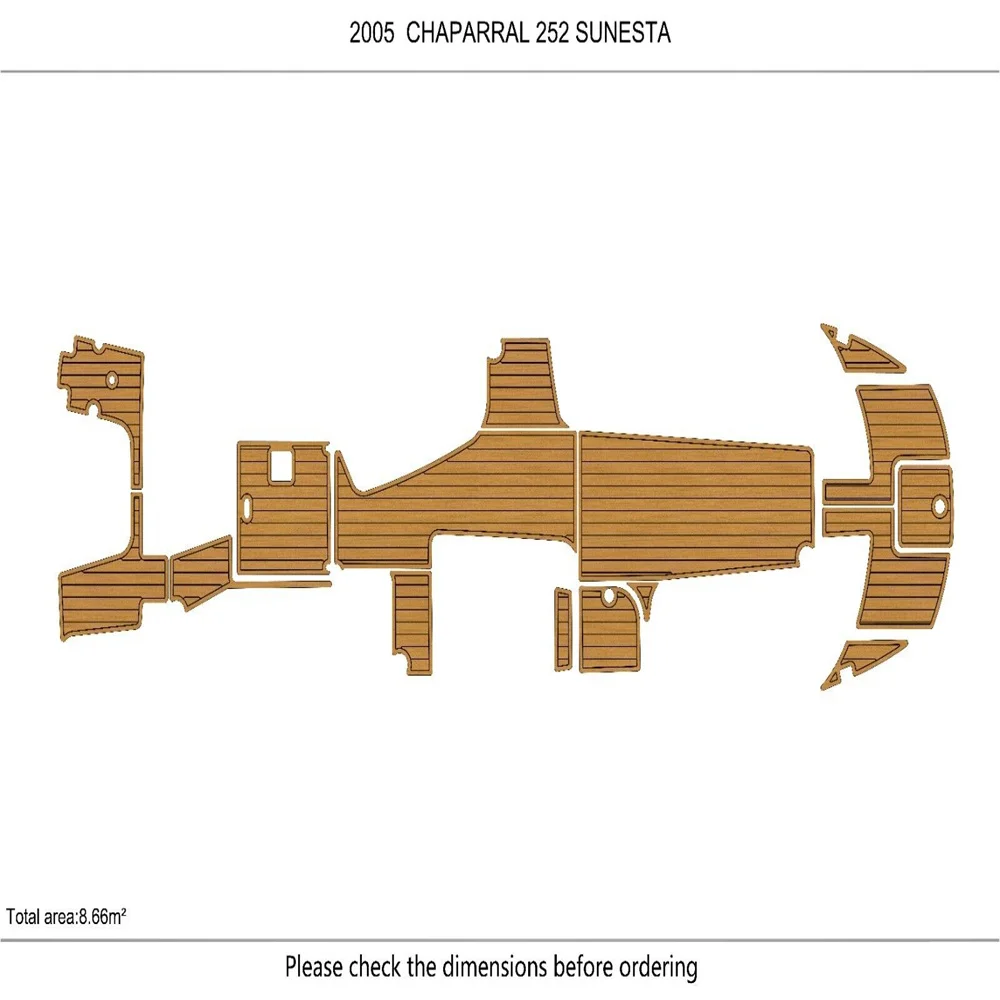 

2005 CHAPARRAL 252 SUNESTA cockpit & Swim Platform 1/4" 6mm EVA Foam Teak floor SeaDek MarineMat Gatorstep Style Self Adhesive