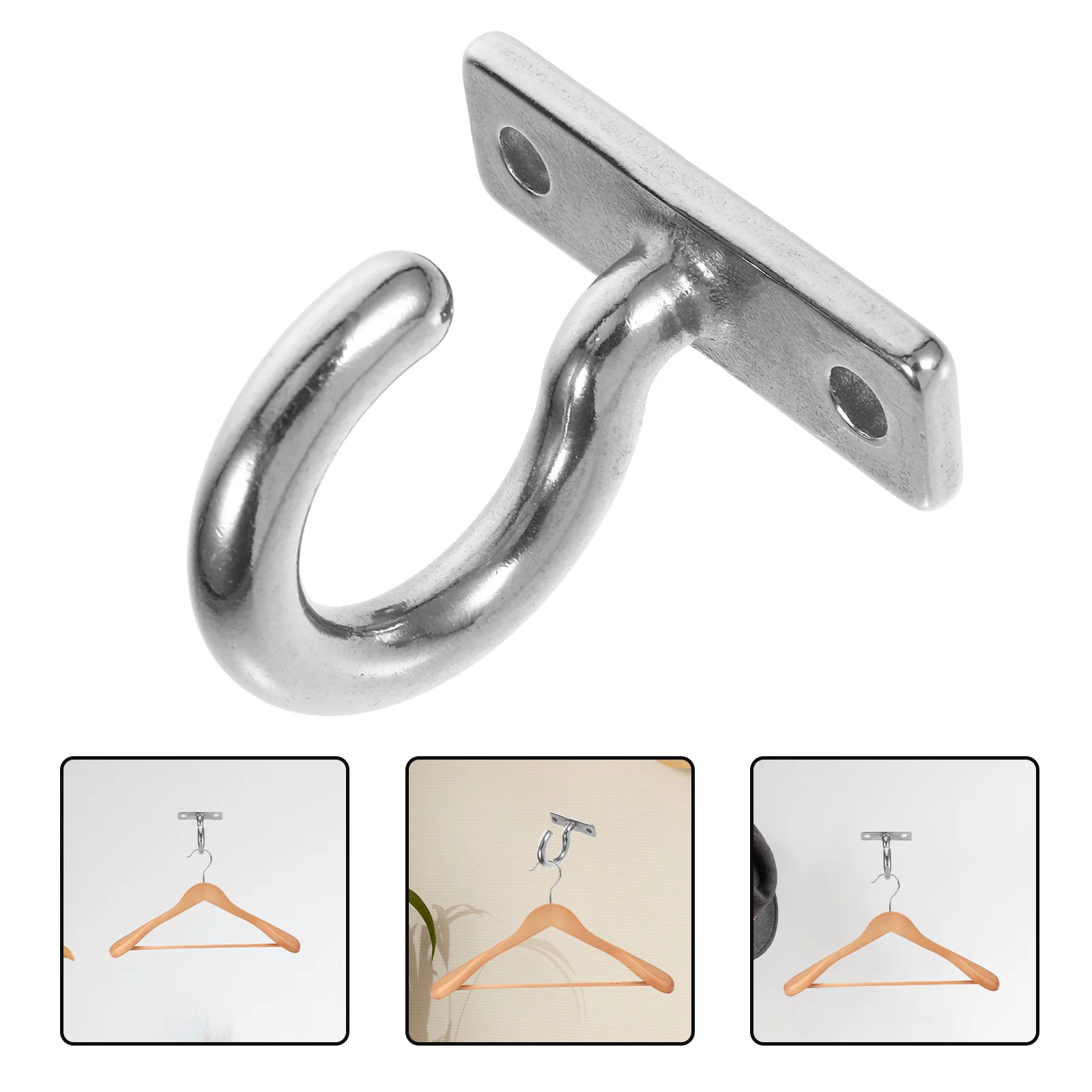 Stainless Steel Hook Tie down Anchor Wall Mount Pad Ceiling Hooks up Eye Plate 304 Rotation Canopy