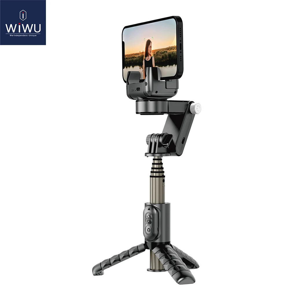 

WiWU Auto-traking Gimbal Tripod Smartphone Selfie Stick Tripod Remote Control Auto Balance 360° Rotation Anti-shake Selfie Stick