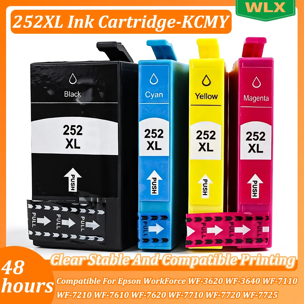T252XL 252 252XL Ink Cartridge Compatible For Epson WF-3620 WF-3640 WF-7110 WF-7210 WF-7610 WF-7620 WF-7710 WF-7720 WF-7725
