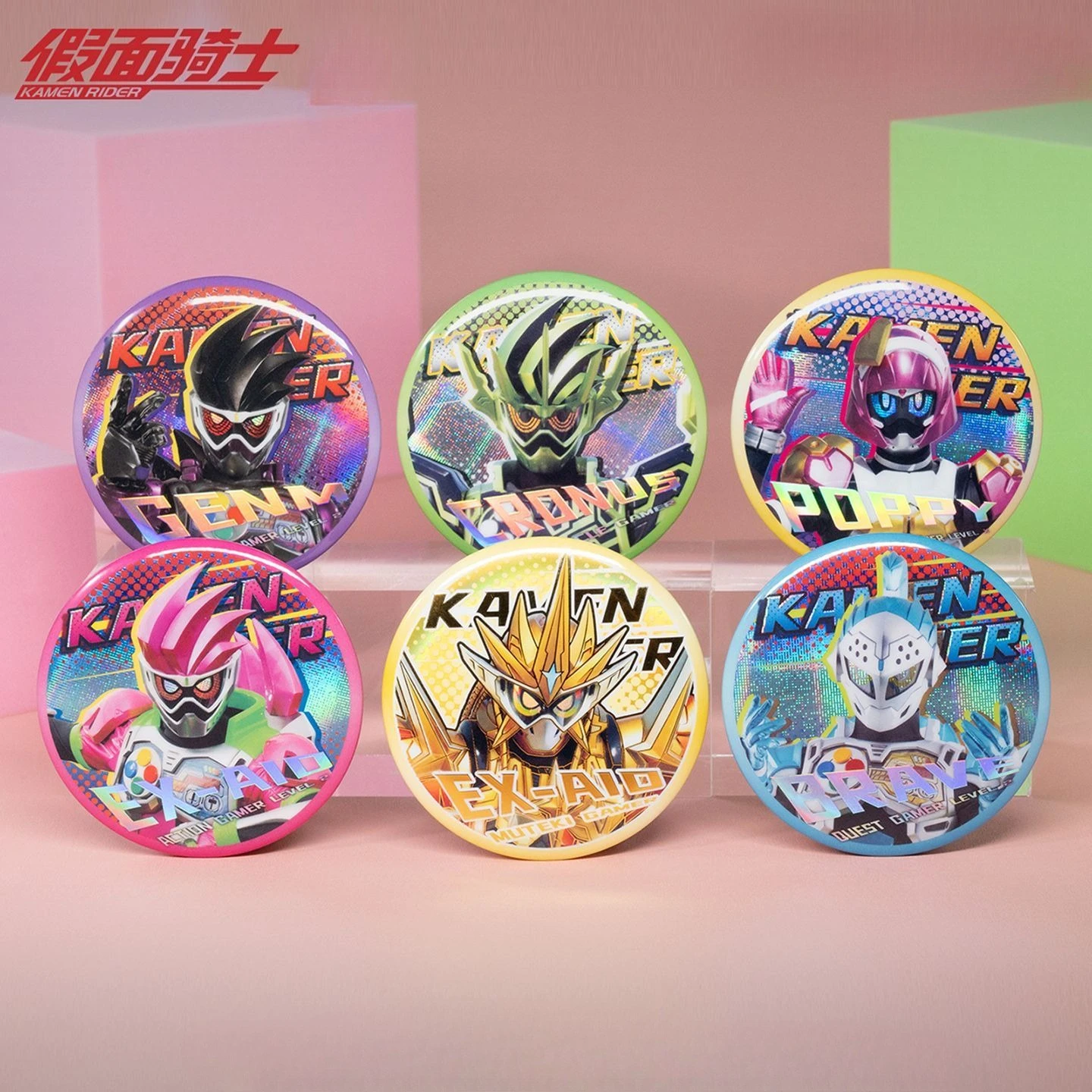 

Оригинальный набор из 6 жестяных значков Kamenrider серии Akside